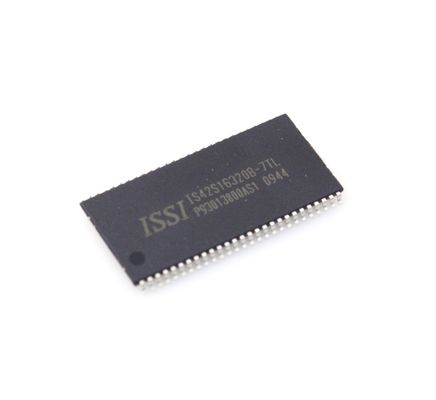 IS42S16320B-7TL SDRAM 64Mb Densidade 166MHz Velocidade 3.3V Operação 16Mx16 Organização Interface LVTTL Temperatura Industrial (-40°C~85°C) Pacote TSOP-II Compacto Alta Confiabilidade