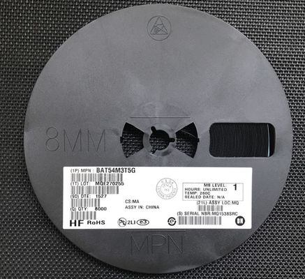 BAT54M3T5G Diodo Schottky de dupla série 30V Voltagem inversa 200mA Corrente para a frente baixa 0,32V VF SOT-723 Pacote ultra-miniatura Comutação de alta velocidade Ideal para eletrônicos portáteis e automotivos