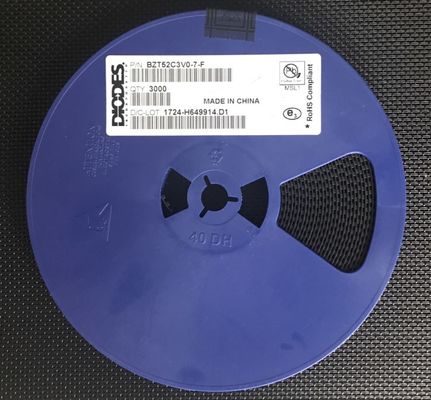 BZT52C3V0-7-F 3.0V Diodo Zener 500mW Potência ± 5% Tolerância SOD-123 Pacote em miniatura Corrente de baixo vazamento Ideal para regulação de tensão e proteção em eletrônicos compactos