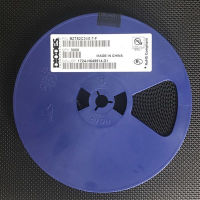BZT52C3V0-7-F 3.0V Diodo Zener 500mW Potência ± 5% Tolerância SOD-123 Pacote em miniatura Corrente de baixo vazamento Ideal para regulação de tensão e proteção em eletrônicos compactos
