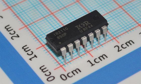 IR2110PBF Circuito integrado 600V Condutor de alta e baixa tensão 2A Corrente de pico 10V-20V Lógica 500ns Rise Time Package / Case 14-DIP (0,300", 7,62mm) -40°C a +125°C