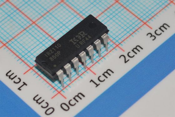 IR2110PBF Circuito integrado 600V Condutor de alta e baixa tensão 2A Corrente de pico 10V-20V Lógica 500ns Rise Time Package / Case 14-DIP (0,300", 7,62mm) -40°C a +125°C