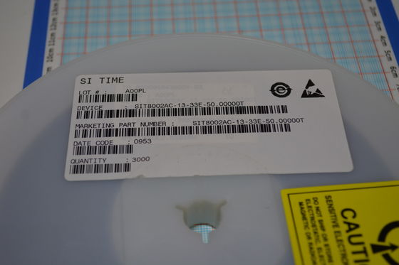 SIT8002AC-13-33E-50.00000T Oscilador MEMS de 50MHz ±50ppm Estabilidade 1.8-3.3V Alimentação 2.5mA Baixa Potência Saída LVPECL -40°C a +85°C Qualificado AEC-Q100