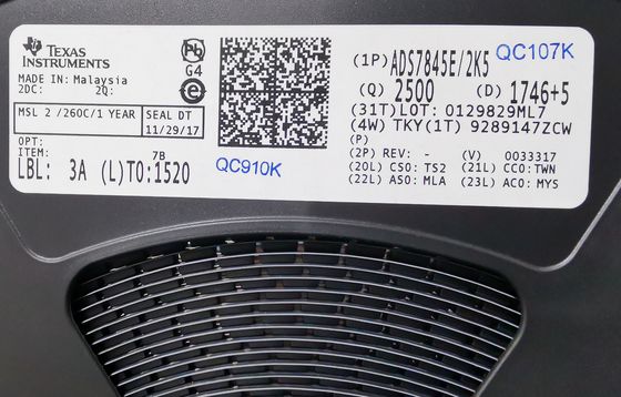 Controlador de Tela Sensível ao Toque ADS7845E de 12 bits, Amostragem de 125kHz, Interface SPI, 2,7-5V, SSOP-16, -40°C a +85°C