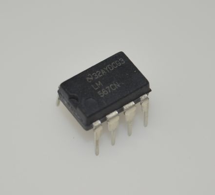 CI Decodificador/Detector de Bloqueio de Tom LM567CN com Frequência Programável (0,01Hz-500kHz), Alta Imunidade a Ruído, Saída de 20mA Sink, Ampla Faixa de Tensão (4,75V-9V), Pacote DIP-8