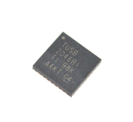 TUSB2046BIRHBR Controlador de Hub USB 2.0 de 4 portas com 12Mbps/1.5Mbps Suporte Transceptores Integrados 3.3V Operação Modo de Poupança de Energia EMI Baixo e Intervalo de Temperatura Industrial (-40°C a 85°C)