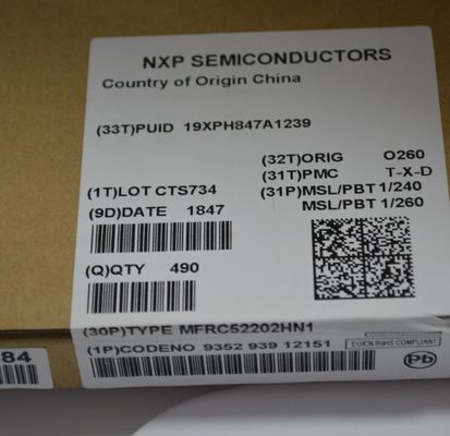 MFRC52202HN1 13.56MHz RFID/NFC Reader IC com ISO 14443A/MIFARE Suporte SPI/I2C/UART Interfaces, 10cm de alcance, Low Power Mode Anti-Collision e HVQFN32 Pacote compacto para sistemas de acesso seguro