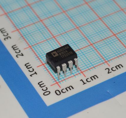 AD820AN Op-Amp 5MHz BW 16V/µs Slew Alimentação Simples/Dupla Baixa Corrente de 1.8mA Rail-to-Rail Out -40°C~125°C 8-Pin DIP/SOIC Industrial Grade
