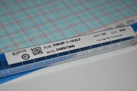 3362P-1-102LF Trimpot 1kΩ Potenciômetro de Precisão de 10 Voltas ±10% de Tolerância Montagem Through-Hole Elemento Cermet Ajustabilidade Confiável Ideal para Calibração e Ajuste de Circuitos