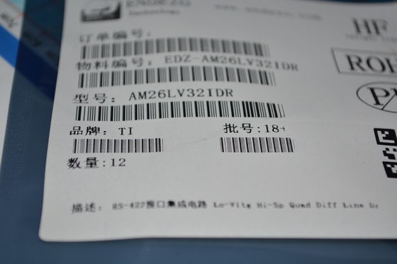 AM26LV32IDR Receptor Quad Diferencial Operação 3V a 3,6V 32Mbps ±15kV ESD Fail-Safe 8kV HBM Industrial Temp TTL/CMOS para Redes RS-422/485