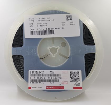 RB521SM-30 30V 200mA Diodo Schottky com comutação de alta velocidade de ultra-baixa frequência VF AEC-Q101 SOD-523 Proteção contra polaridade inversa sem halogênio para eletrônicos automotivos