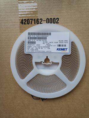 T491A105K025AT 1μF 25V Capacitor de Tântalo 10% Tol A-Case 125°C ESR baixo Alta confiabilidade Desempenho estável para aplicações industriais e médicas automotivas