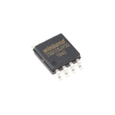 W25Q128JVSIQ 128Mb SPI NOR Flash 133MHz 4KB Apagar Setor Dual/Quad I/O 3V Alimentação 100K Ciclos Retenção de 20 Anos 8-SOIC Registro de Segurança