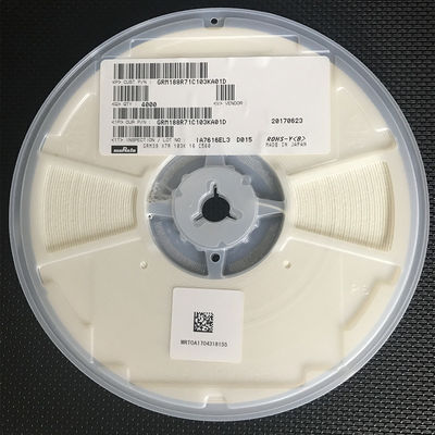 GRM188R71C103KA01D MLCC 10nF Capacitance ±10% Tol 16V Rating X7R Dielectric 0603 Case Wide -55°C to +125°C Range High Reliability Stable Performance Tape and Reel Packaging