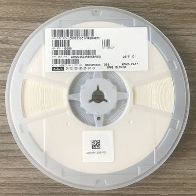 GRM0335C1H5R6BA01D 5.6pF ±0.1pF 0402 MLCC com classificação de 50V Dielétrico C0G (NP0) para Estabilidade Máxima, Alto Fator Q, Perda Ultra-Baixa, Livre de Halogênio e Embalagem em Fita e Carretel para Circuitos Automotivos