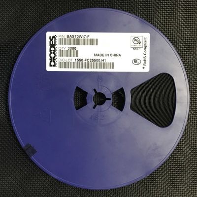 BAS70W-7-F 70V 200mA Diodo Schottky Série Dupla com 1V Baixa Vf 4ns Comutação Rápida Pacote SOD-123 Alta Eficiência Qualificado AEC-Q101 Embalagem Fita and Carretel