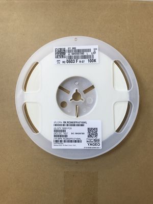 RC0603FR-07100KL 100kΩ Resistor de precisão 0603 Caso 1% Tolerância 100ppm/°C TCR 0.1W Classificação Tecnologia de filme fino Sem halogênio Compatível com RoHS para sistemas de instrumentação e controle