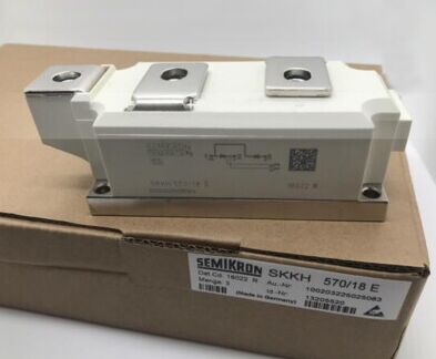 SKKH570/18E 1800V 570A Módulo Tiristor-Diodo Série Dupla Porta Amplificadora Baixa VF 1.44V, 19kA Sobretensão Base Cerâmica AlN Contatos de Pressão Certificado UL para Soft Starters