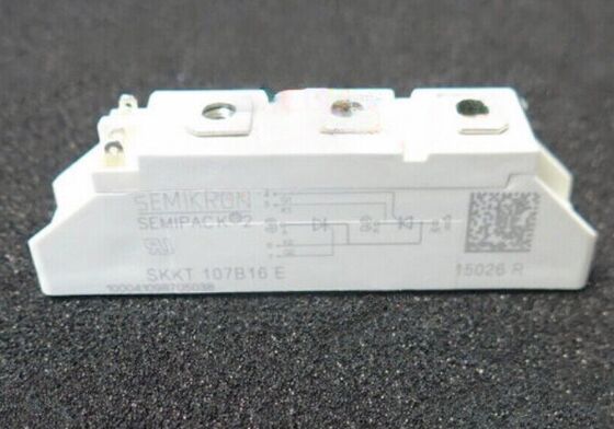 SKKT107B16E 1600V 107A Módulo de tiristor duplo VF baixo 1.35V 2.4kA Surge AlN Contatos de pressão de base cerâmica SEMIPACK1 ISOLADO UL Certificado para arranque e acionamentos suaves