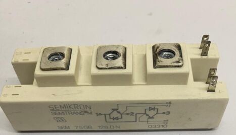 SKM75GB128DN 1200V, 75A Módulo IGBT Duplo VCE baixo (sat) 1.9V Comutação rápida Diodo integrado 10μs SC Capacidade SEMITOP2 Pacote Press-Fit Pins UL Certificado para acionamentos e inversores