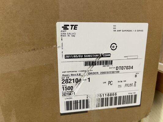 282104-1 2 Posição 5.0mm Pitch Wire-to-Board Header Vertical Through Hole Envolvido em Bloqueio de Fricção Polarizado UL 94V-0 para fontes de alimentação e controles industriais