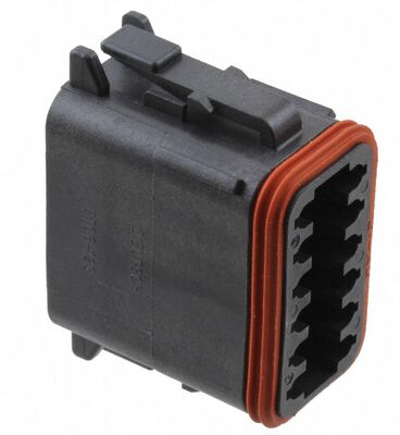 DT06-12SB 12 Posição 4.19mm Pitch Conector Automóvel Receptacle Negro Crimp Casamento Wedgelock Chave integrada IP68 Selado 13A Classificação para ambiente severo