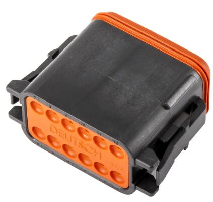 DT06-12SB 12 Posição 4.19mm Pitch Conector Automóvel Receptacle Negro Crimp Casamento Wedgelock Chave integrada IP68 Selado 13A Classificação para ambiente severo