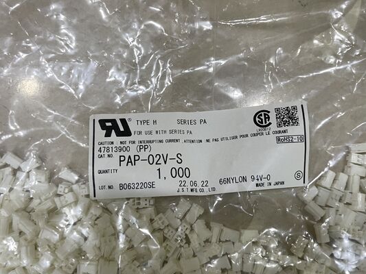 PAP-02V-S Conector de 2 posições com passo de 2,0 mm, Série PA, Receptáculo, Terminação Crimpada, Trava Positiva, Compacto, Classificação de 3A, 100V AC para Aplicações Wire-to-Board e de Alta Densidade