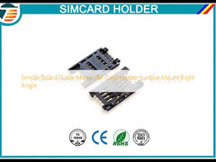Guia de placa simples Micro SIM Carto Holder Superfície Monte Ângulo direito